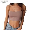 TONGYANG Sexy Womens Tops Summer Workout Tank Top Fitness Bralette Bustier Top Sleeveless Camisole Crochet Croptop Bralet