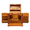 Custom High Glossy Solid Rose wood Pipe Display Cabinet Luxury Walnut Box For Pipe Storage
