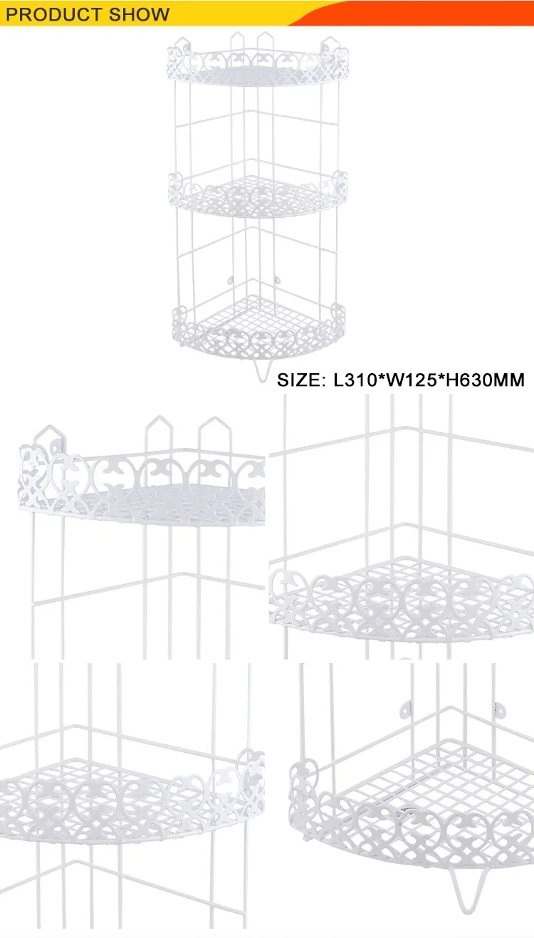 Bathroom Wrought Iron Shelf 3 Tier Bathroom Corner Rack Buy Bathroom