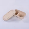 Eco friendly yellow straw craft carton food packaging 2 divisions pulp paper boxes