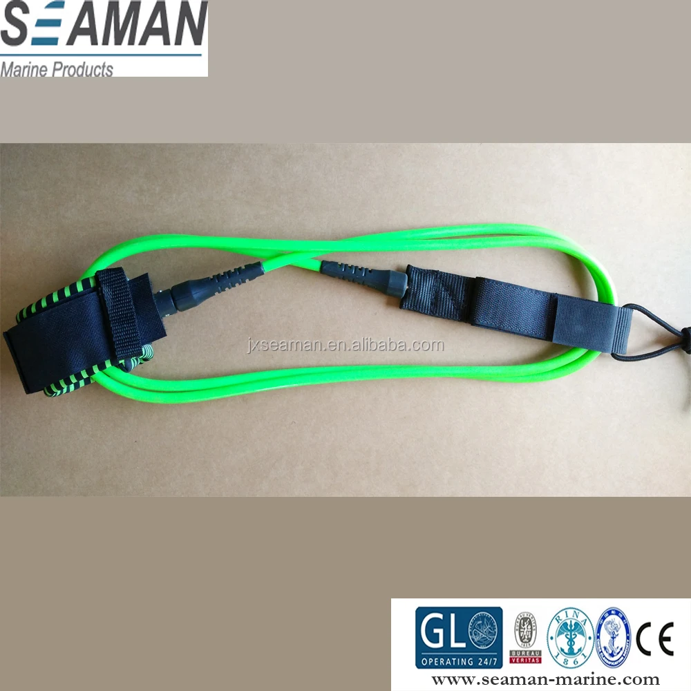 Custom 4 Feets 5/7mm Diameter Tpu Straight Surfboard Surf Leash With