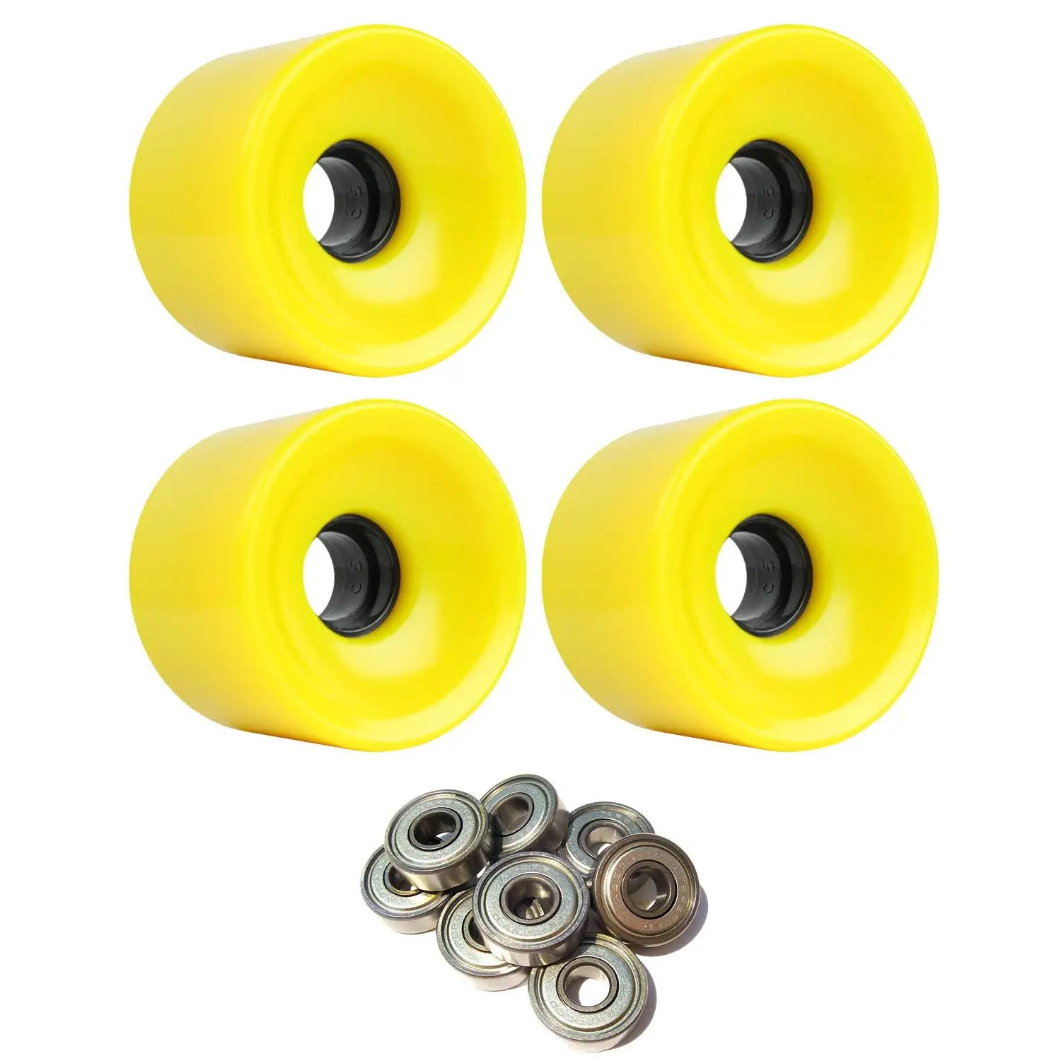 70mm x 51.5mm KSS 647C Longboard Cruiser 83A 4 Wheel Set Blue