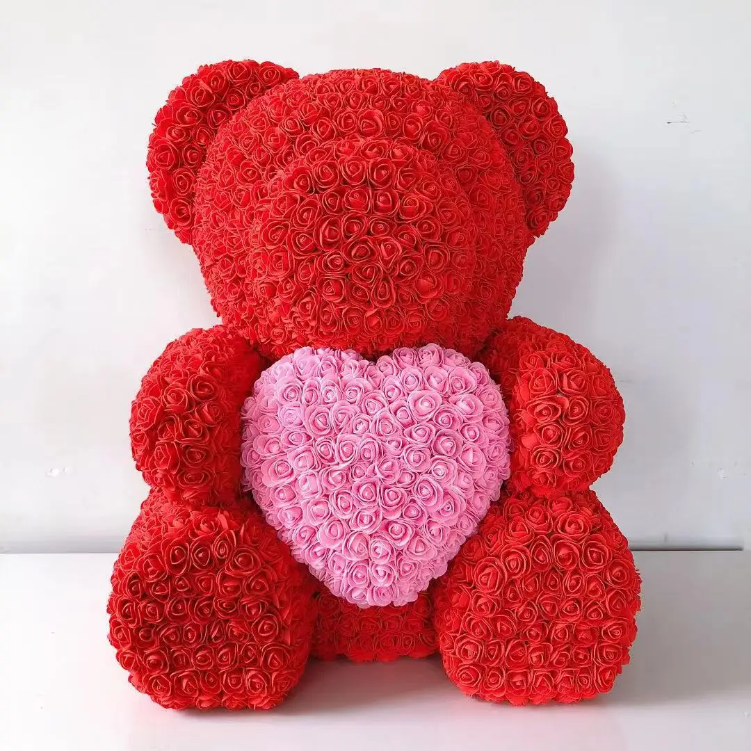 large rose teddy bear