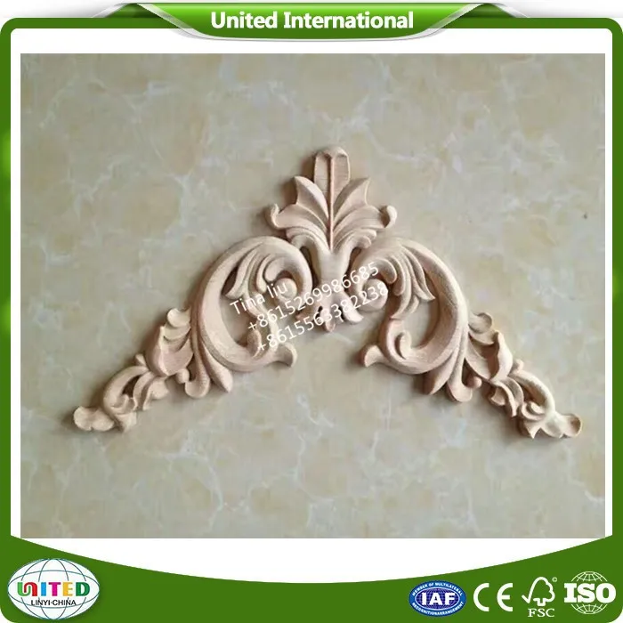 Rosettes onlay Architectural decoration design wooden applique