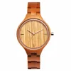 Wholesale fashion quartz movement ladies wood watches, custom logo waterproof women wood clock oem