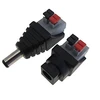 5.5x2.1mm DC Female and Male Jack Connector Plug Adapter Push Type Quick Power Connector for LED CCTV with terminals