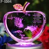 3d Laser Crystal Engraving Glass Cube 3d Laser Crystal Apple for Souvenir Gifts