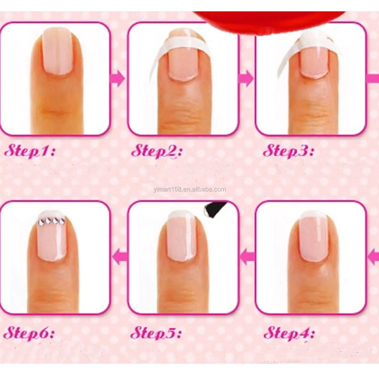Yimart Nail Art French Manicure Tip Stickers,French Guide Smile Nail