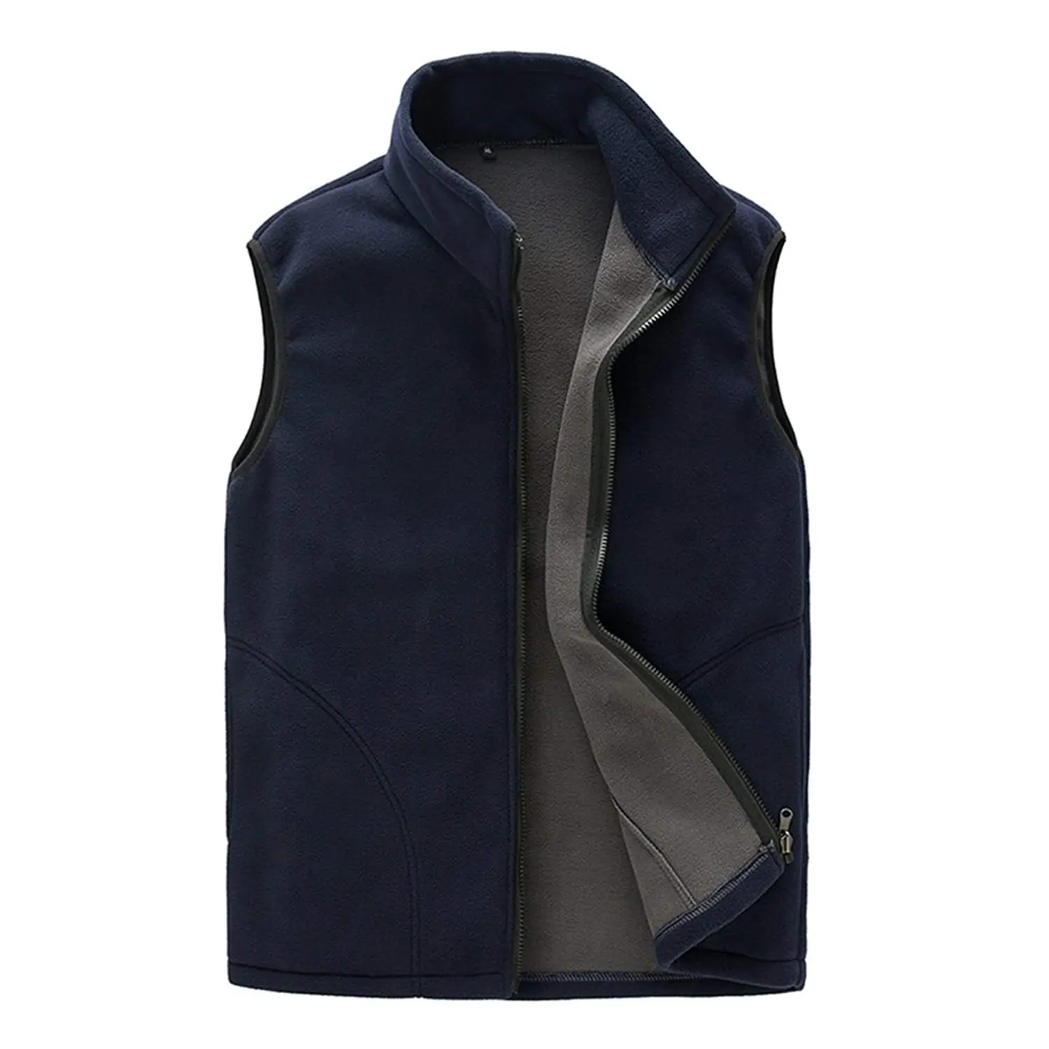 purple sleeveless fleece jacket