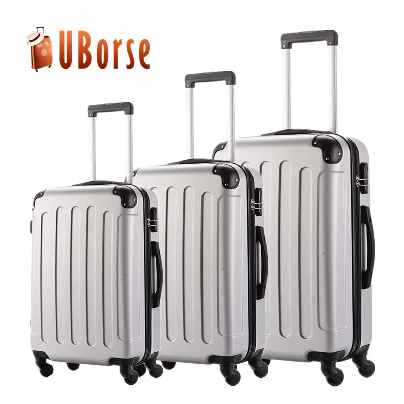 Hot carry on travel luggage, cabin trolley suitcase, hard case abs luggage set