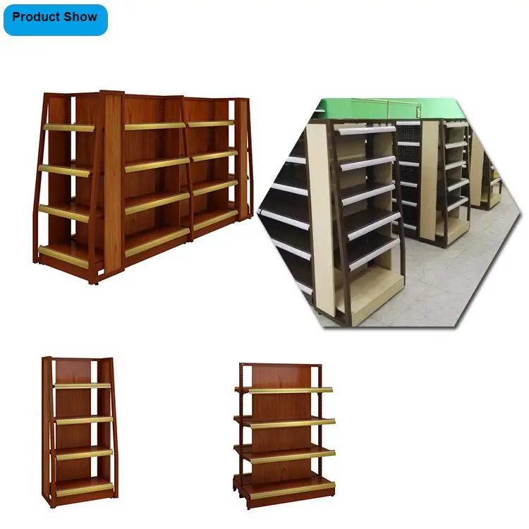 New Design Black Heavy Duty Gondola Shelving Rolling Supermarket