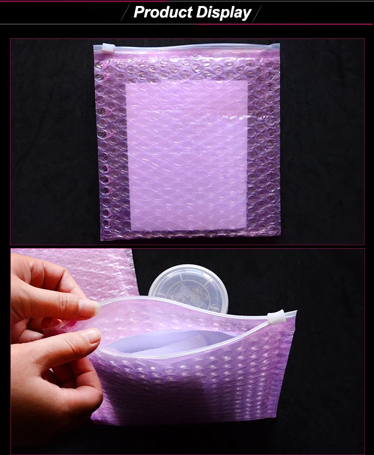 Customized With Custom Slider Bubble Bag,High Quality Bubble Zipper
