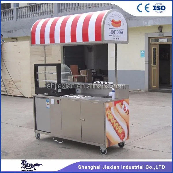 CE qualified hamburger hot dog carts mobile churros cart for sale