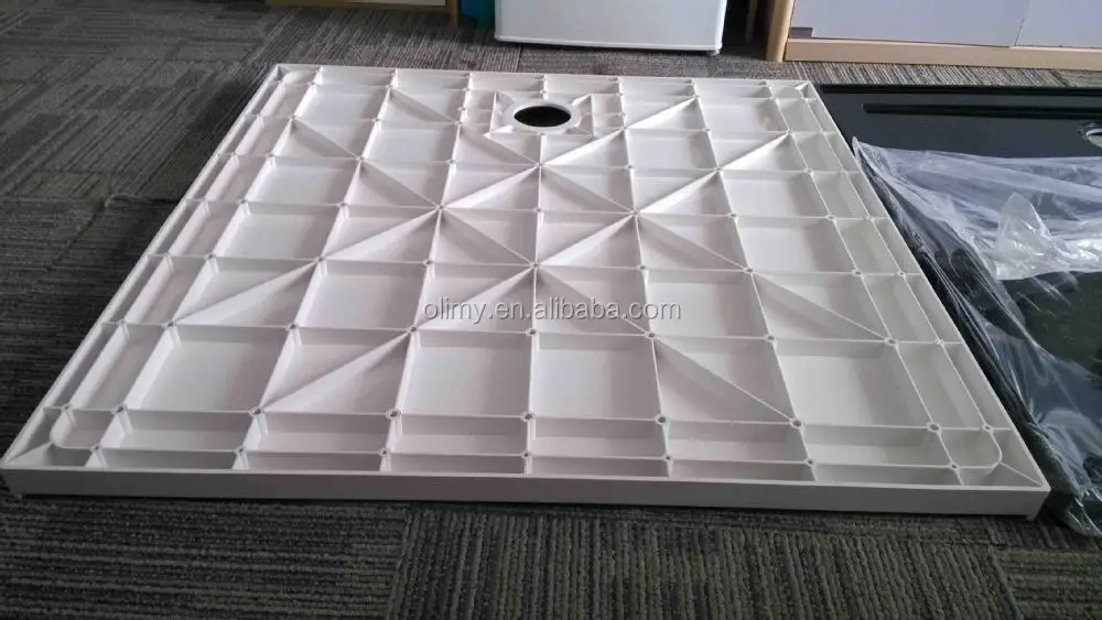 17mm High Flange Lip Fiberglass Shower Tray Glass Fiber Shower Base