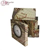 Clock Kids Cardboard Paper Suitcase Metal Lock Handle drawer Storage Case box