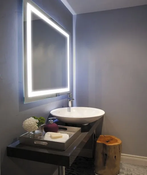 High Cl Flat Bathroom Led Light Mirror Touch Sensor Switch With Demister Pad High Cl Flat Bathroom Led Light Mirror Touch Sensor Switch With Demister Pad