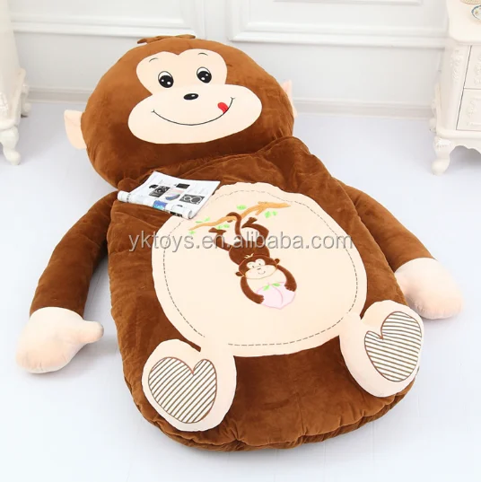 Best Made Plush Animal Shape Bed Stuffed Soft Animal Bag Bed For Kids