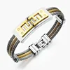 Marlary Wholesale Mens Stainless Steel Twisted Cable Wire Custom Clasp Replicas Cuff Bangle