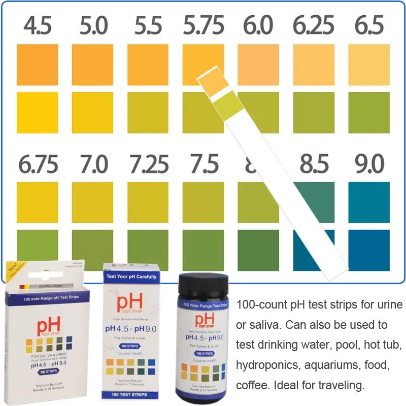 Widely Used Ph 4.59.0 Test Strips / Urine & Saliva,Ce,,Iso Buy Ph