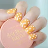 ZK-AN432 Press on Nail Long Lasting Short Yellow Lattice Combination Finger False Nail