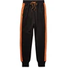 OEM custom new fashion orange side stripe trousers mens sweatpants Cotton Jersey pants