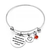 custom stainless steel silver inspirational charms cuff Bangle bracelet