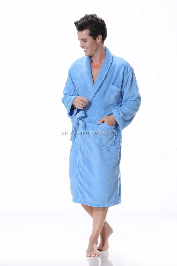 Fluffy Thick Microfibre Flannel Velvet Bathrobe Sleep Robes For Lady