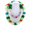 Pendant scarf with metal and beads pendant chain jewelry necklace infinity