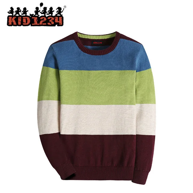 Child Round Neck Knitted Boy Pullover Custom Sweater For Spring - Buy ...