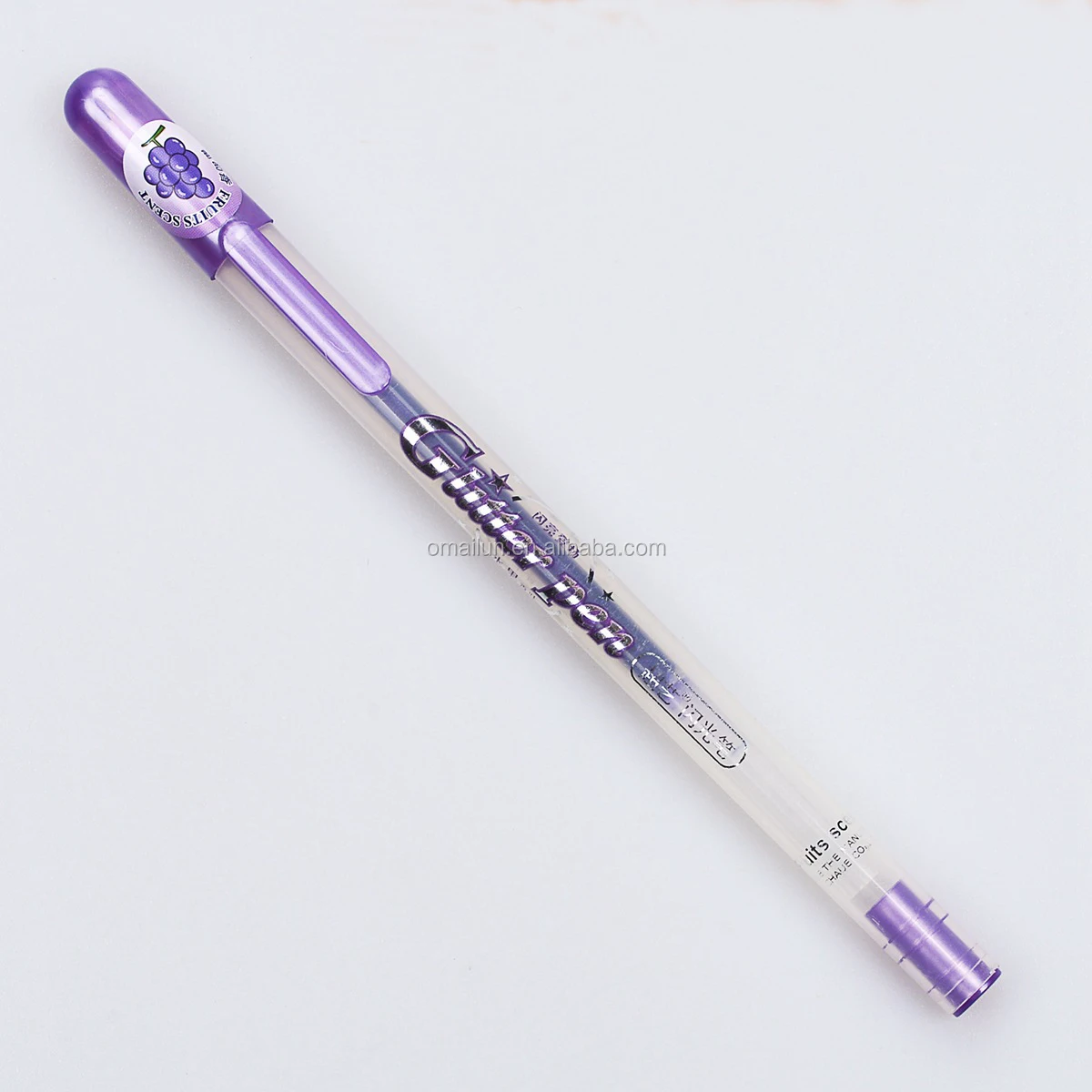 purple glitter gel ink pen