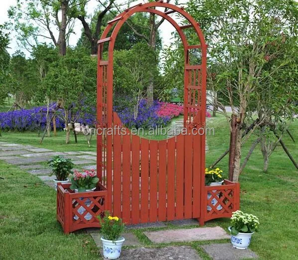 Wooden Arch Planters Decorative Planter Garden Wooden Arch Planters Decorative Planter Garden Flower Pot Box