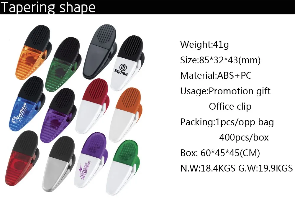 Promotional Custom Plastic Clip Logo With Super Power