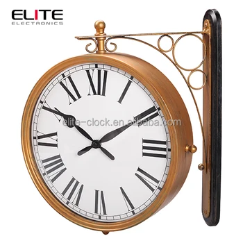Railway Station Hanging Antique Double Sided Wall Clocks Railway Station Hanging Antique Double Sided Wall Clocks