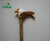 Hand carved eagle head wooden walking cane