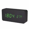 Modern LED Wooden-Alarm Clock With Sound Control Time Temperature Week Calendar Display