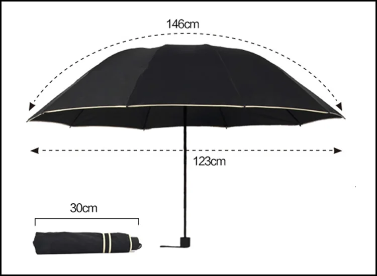 Standard Umbrella Size 3 Folding Custom Umbrella Buy Standard