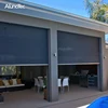 Waterproof Patio Sun Shading Zipped Screen Roller Blinds Outdoor PVC