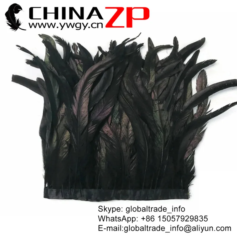 US Seller 20 Pcs Dyed Black Rooster Coque Tail Feathers 14-16/"