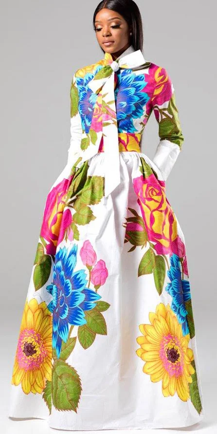 2019 Fashion Summer Party Maxi African Kitenge Dress View African 