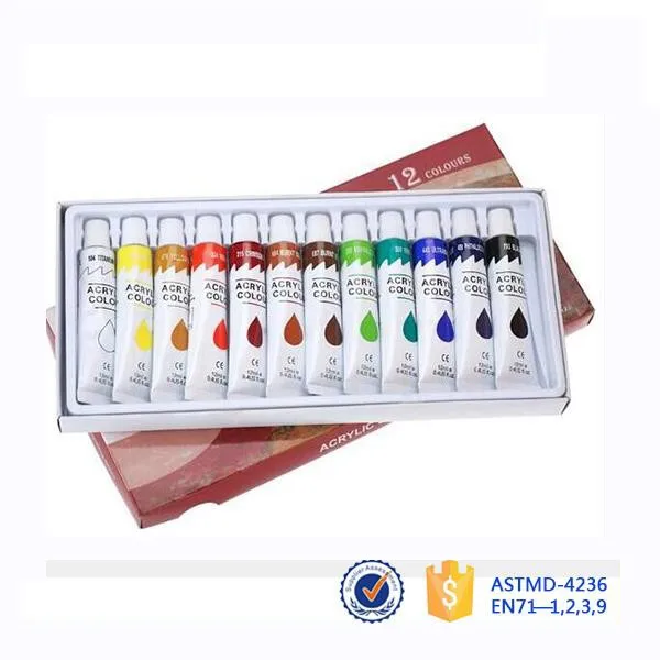 Nontoxic12 Colors Art Painting Acrylic Paint Set,Wholesale Cheap