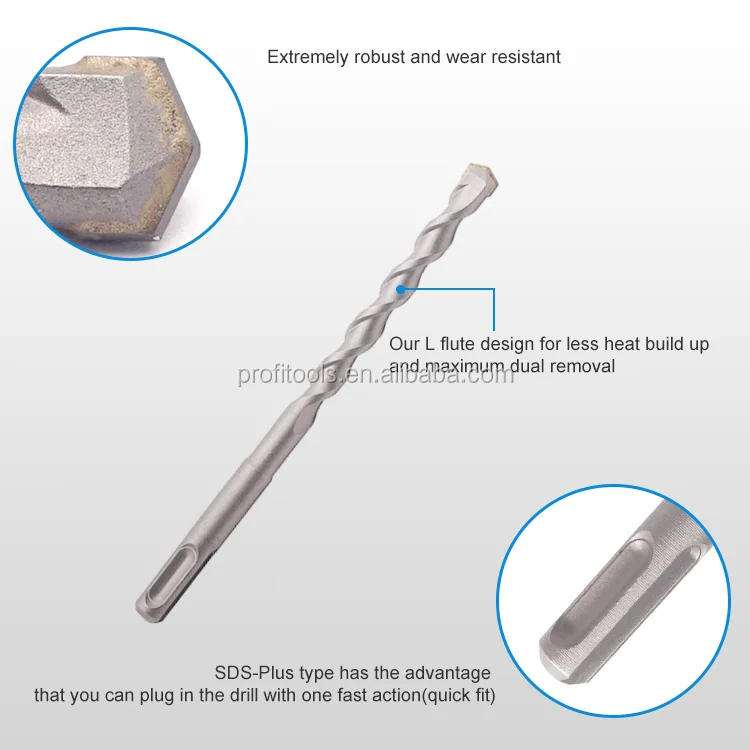 17 Piece Canvas Bag Set Sds Plus Drill Bits And Chisels For Concrete