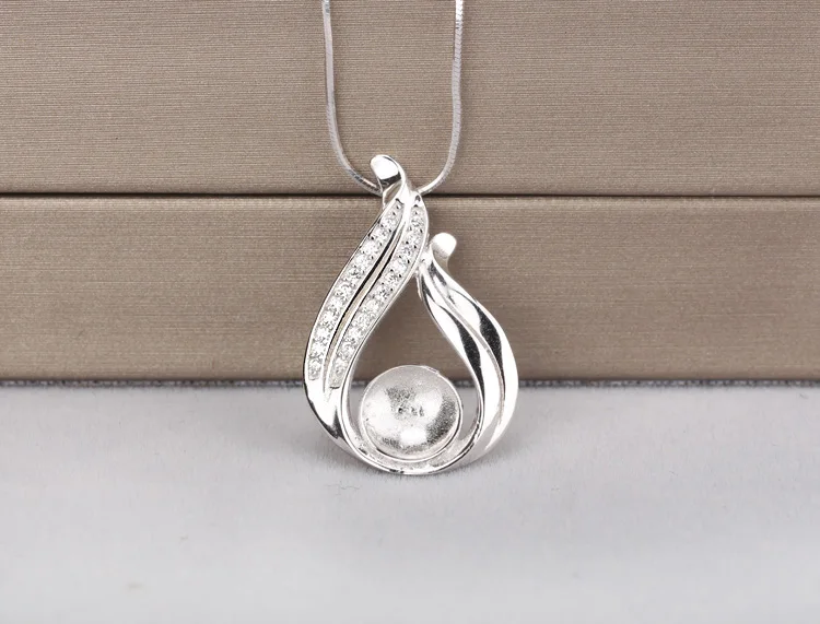 911mm 925 Sterling Silver Cabochon Base Setting Charms Pendant