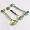 Cocostyles 2019 custom handmade luxury emerald green facial jade massager roller for beautiful girls and christmas present