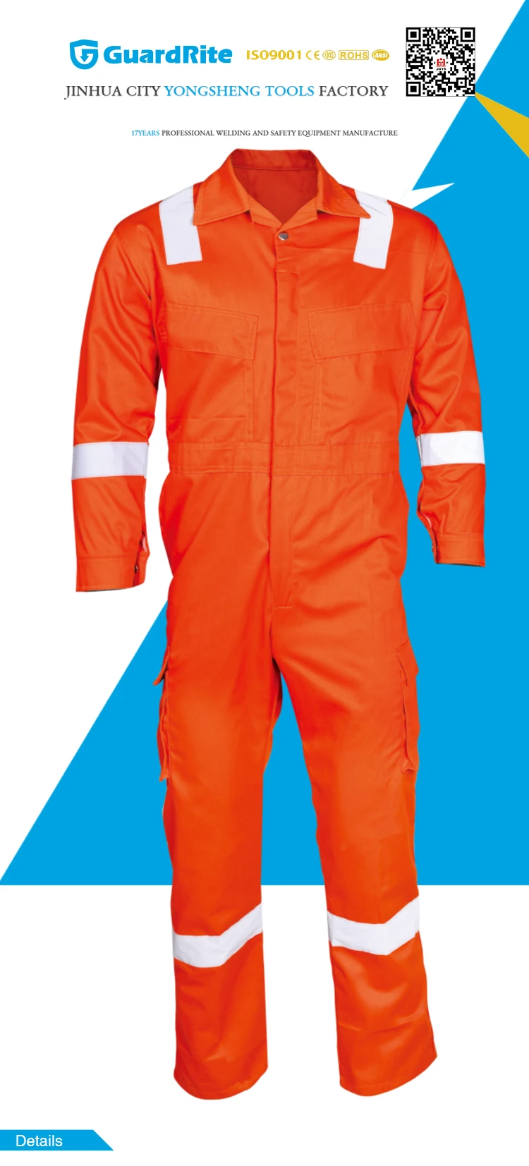Guardrite Brand Reflective Nomex Flame Retardant Coverall,Cheap Flame