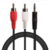 Aux Audio 3.5mm Stereo Male to 2 RCA Y CABLE FOR IPOD MP3