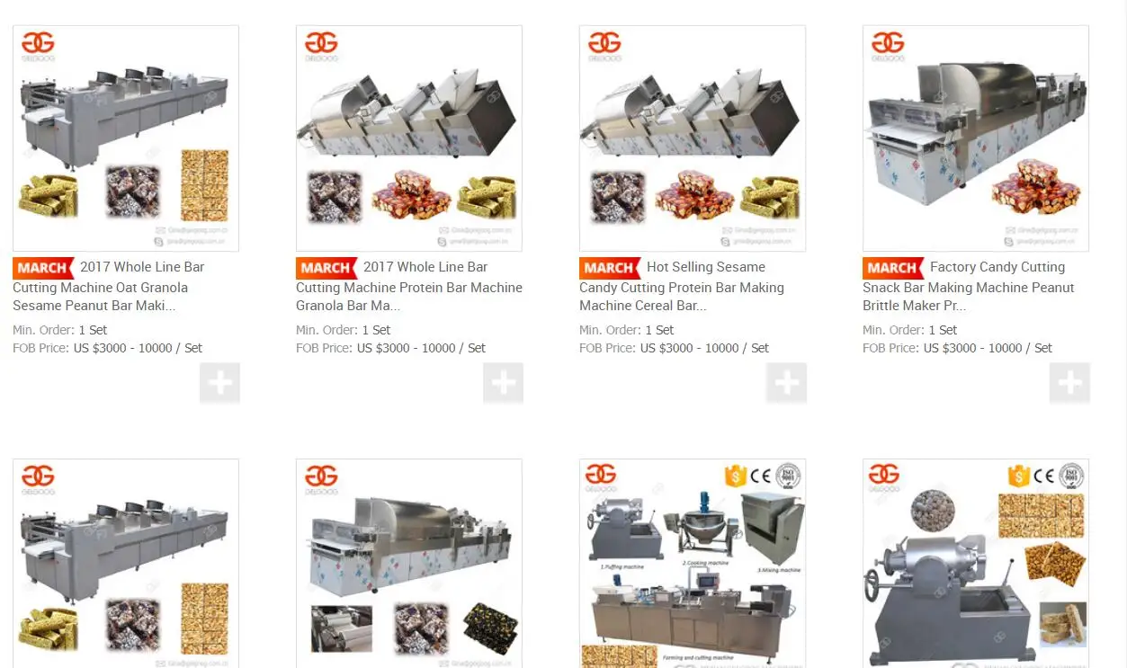 High Efficient Peanut Brittle Making Machine Peanut Bar Production Line Fruits Snack Bar Equipment