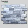 Z Shape Grey Marble Stone Wall Panels Cement Culture Stone
