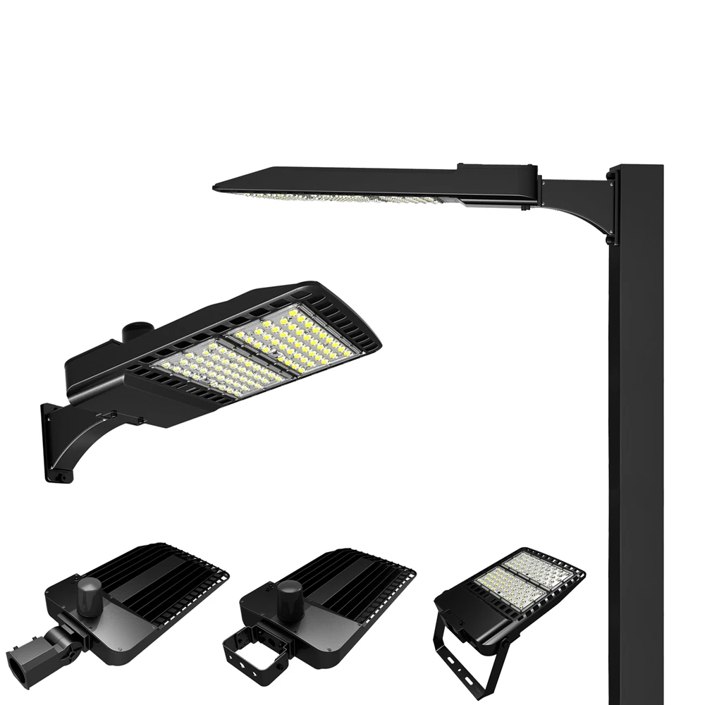 Various bracket design area lighting shoebox luminaria LED parking area light 160lm/w IP66 LED urban light with multi bracket