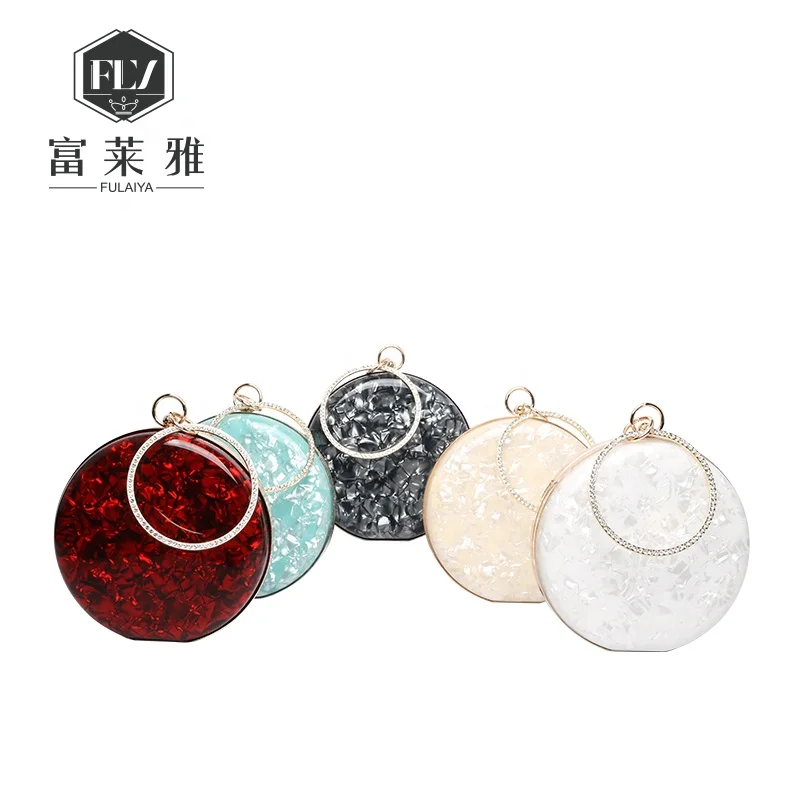 round clutch bag