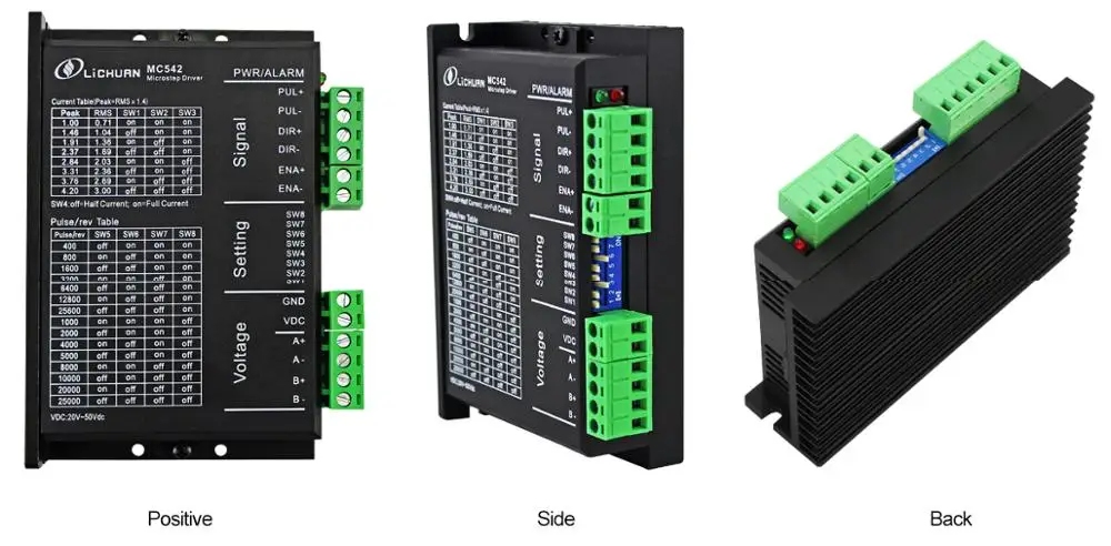 Lichuan 2 phase digital Nema23 24V-50V MC542 Electric Steppper motor connector
